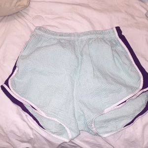 LAUREN JAMES seersucker running shorts